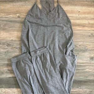 grey jumpsuit